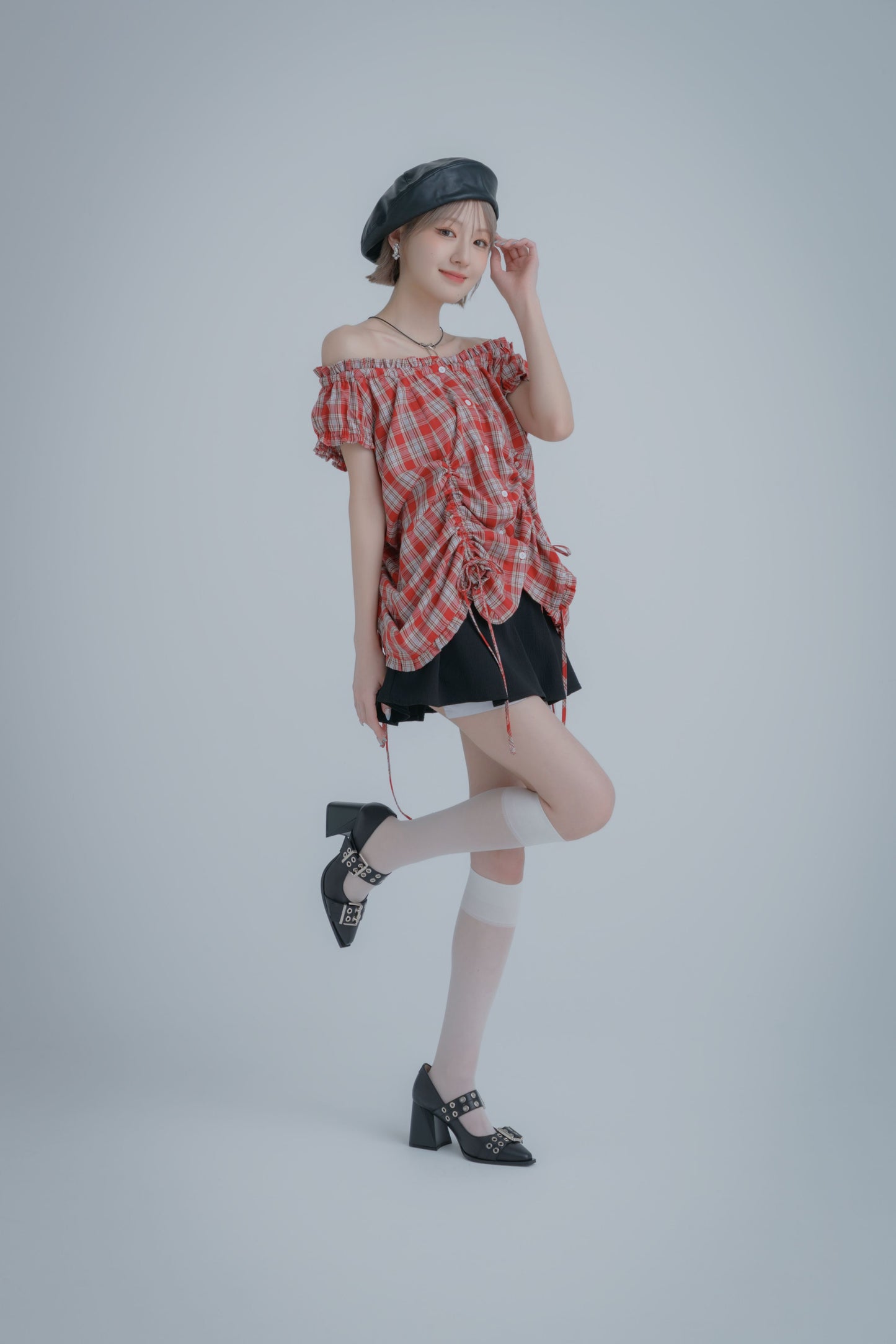 4-Way Check Shirt (Red)