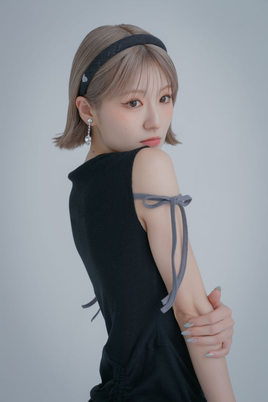 Ribbed Knit One-piece (Black)