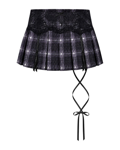 Plaid Layered Skirt