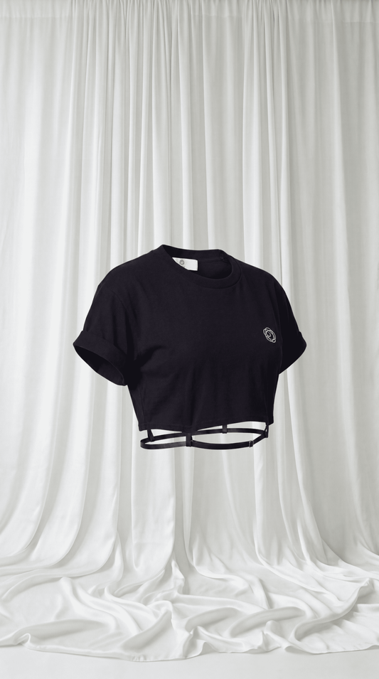 Garter Strap Crop Tee