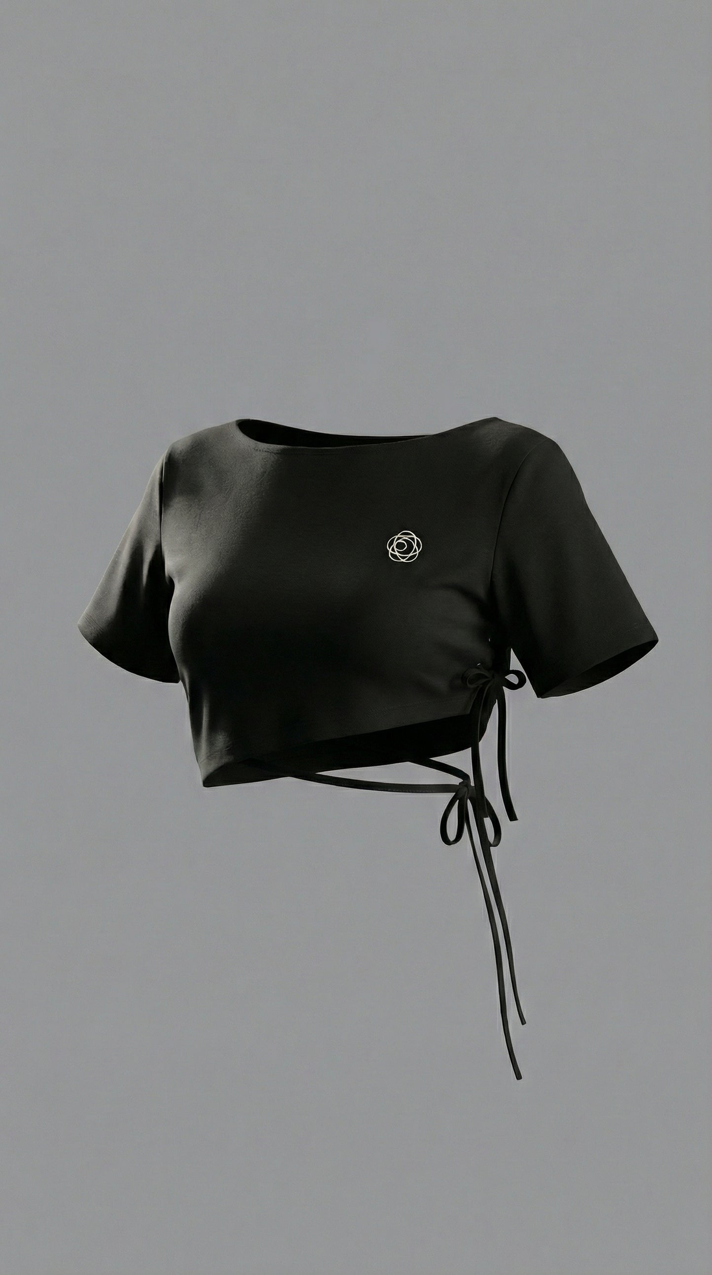 Double Ribbon Mini Cutsew (Black)