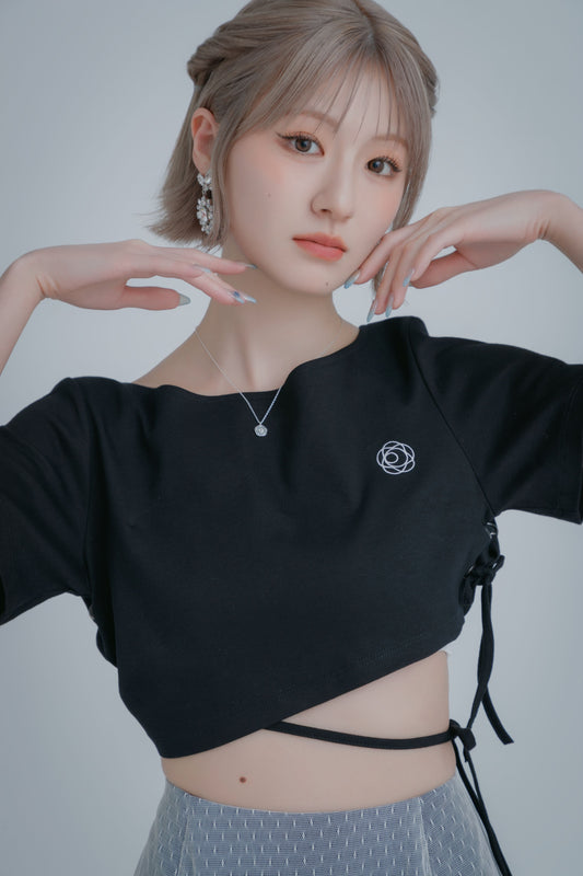 Double Ribbon Mini Cutsew (Black)
