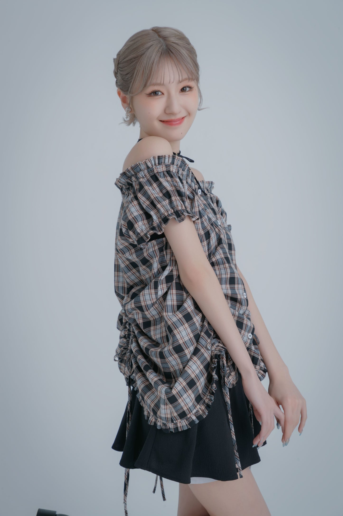 4-Way Check Shirt (Black)