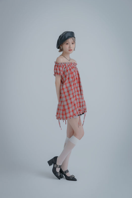 4-Way Check Shirt (Red)