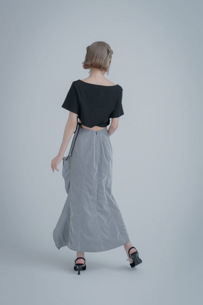 Double Ribbon Mini Cutsew (Black)