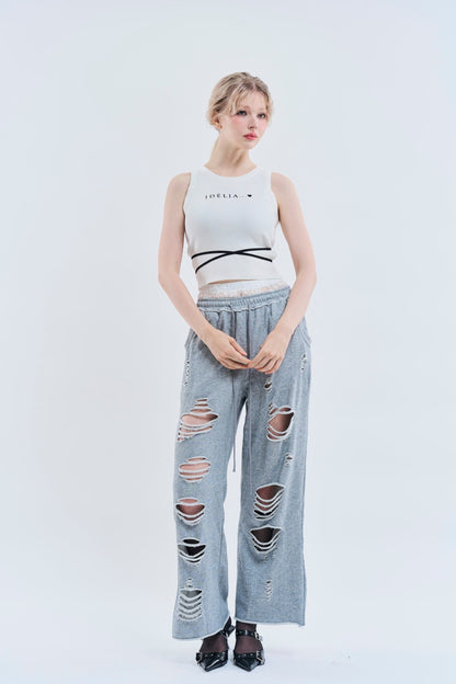 Cross Tank Top(White)