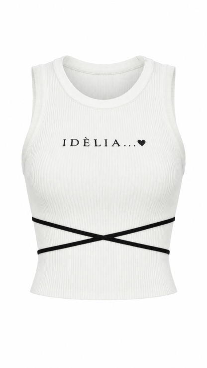 Cross Tank Top(White)