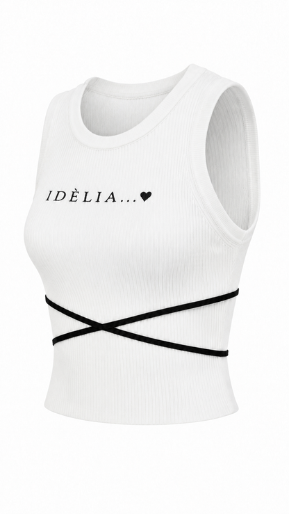 Cross Tank Top(White)