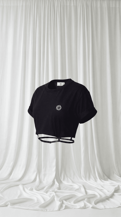 Garter Strap Crop Tee