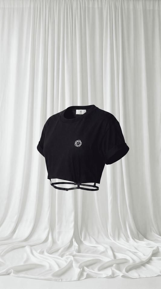 Garter Strap Crop Tee